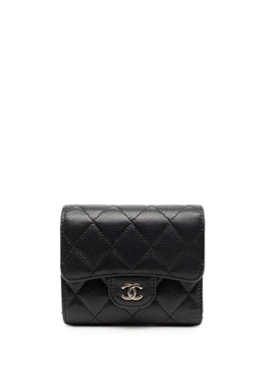 CHANEL Pre-Owned 2020 Classic Caviar Trifold Flap Wallet small wallets - Black