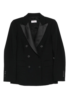 Alberto Biani double-breasted satin-lapel blazer - Black