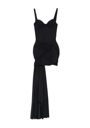 Balenciaga ruched midi dress - Black