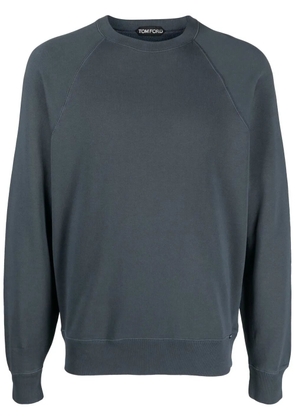 TOM FORD crewneck long-sleeve jumper - Blue