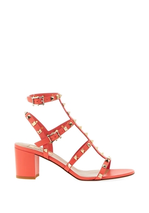 Valentino Garavani Rockstud calf-leather sandals - Orange