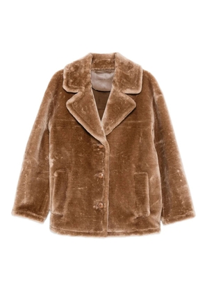 STAND STUDIO notch-lapels coat - Brown