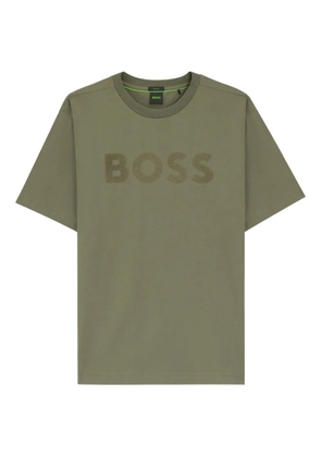 BOSS embossed crewneck T-shirt - Green