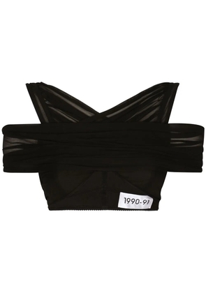 Dolce & Gabbana KIM DOLCE&GABBANA organzine crop top - Black