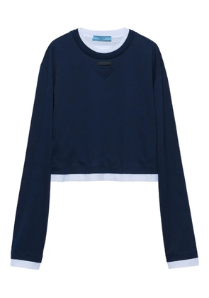Prada long-sleeve crew-neck T-shirt - Blue