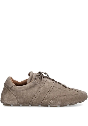 BOSS lace-up suede sneakers - Brown
