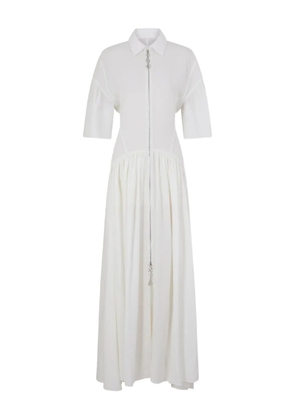 Rabanne zip-fastening maxi dress - White
