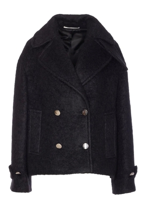 Tagliatore double-breasted belted jacket - Black