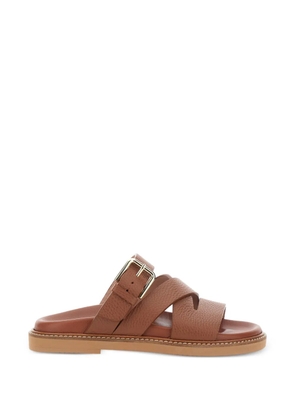 Pollini buckle-strap flat sandals - Brown