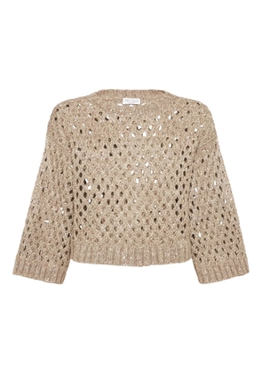 Brunello Cucinelli open-knit jumper - Neutrals