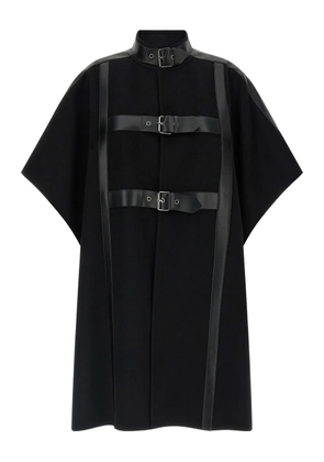 TWINSET buckle-strap wool-blend cape - Black