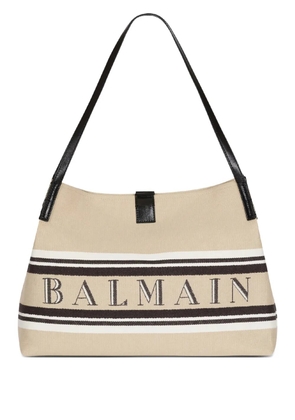 Balmain medium Release logo tote bag - Neutrals