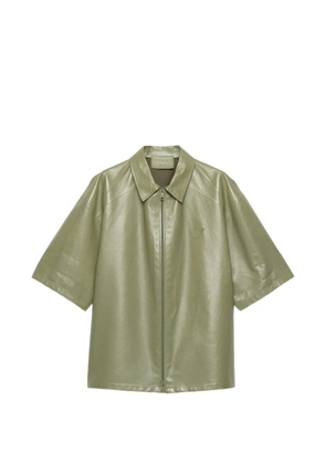 Prada nappa leather zipper shirt - Green