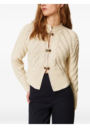TWINSET cable-knit button-up cardigan - Neutrals