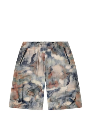 Diesel camouflage-print bermuda shorts - Blue