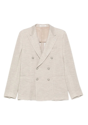 Tagliatore double-breasted patch-pocket jacket - Neutrals