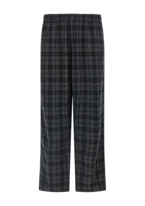 Willy Chavarria Ruff Rider check-pattern trousers - Grey