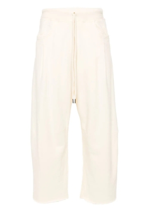R13 pleated cropped track pants - Neutrals