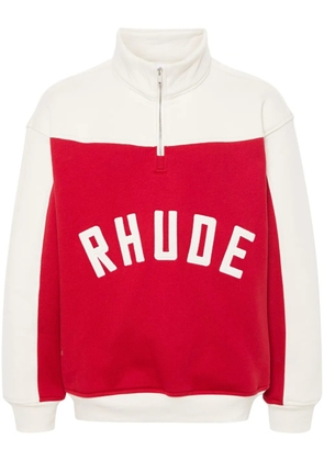 RHUDE Contrast Varsity cotton sweatshirt - Red