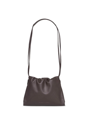 Brunello Cucinelli gathered leather shoulder bag - Brown