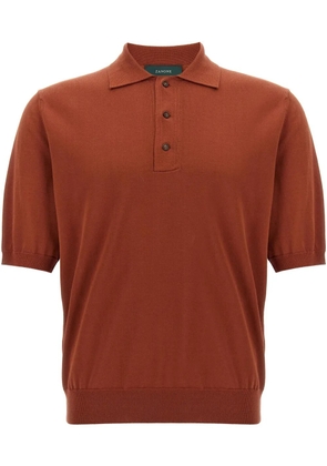 Zanone cotton polo shirt - Brown