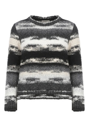 Kangra round-neck long-sleeve sweater - Black