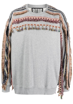 RITOS tassel-detail sweatshirt - Grey