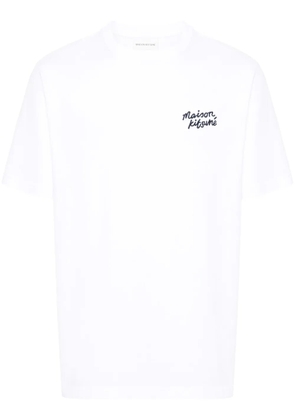 Maison Kitsuné embroidered-logo cotton T-shirt - White
