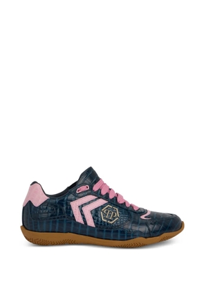 Philipp Plein PIT-$TOP croc-print logo low-top sneakers - Blue