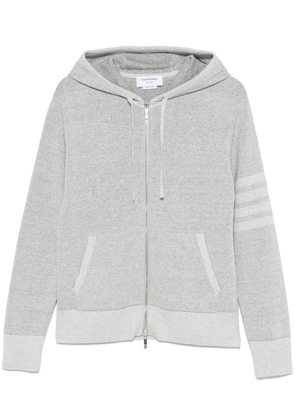 Thom Browne 4-Bar stripe zip-up hoodie - Grey