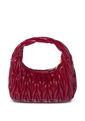 Miu Miu Wander matelassé patent leather bag - Red