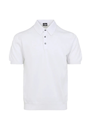 Kiton button short-sleeve polo shirt - White