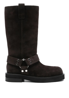 3juin Demi buckle-strap suede boots - Brown
