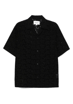 TONYWACK perforated-design shirt - Black