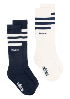 adidas logo-embroidered socks (pack of two) - Blue