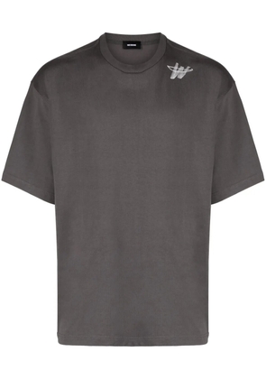We11done drop-shoulder cotton T-shirt - Grey