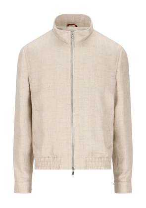 Brunello Cucinelli zip-up high-neck jacket - Neutrals