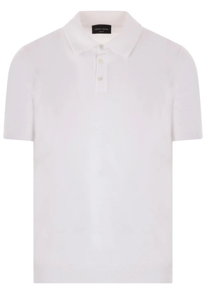 Roberto Collina knitted cotton polo shirt - White