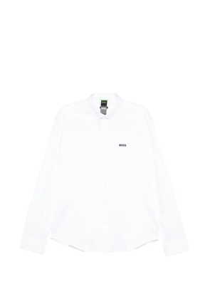 BOSS logo-embroidered shirt - White