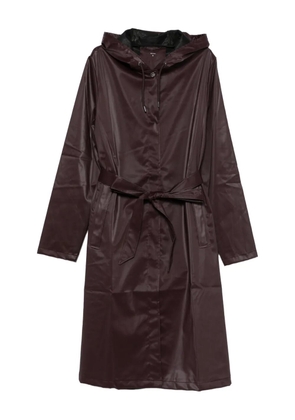 Rains hooded belted jacket - Red