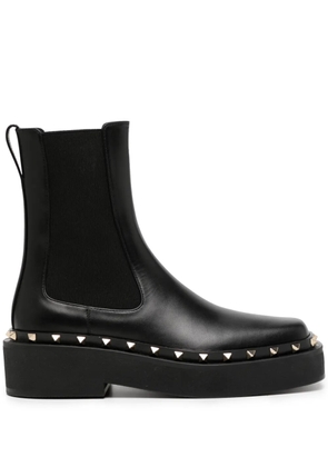 Valentino Garavani Rockstud M-Way Beatle leather boots - Black