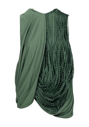 LOEWE draped beaded blouse - Green