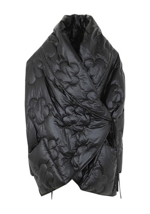 Maria Calderara flower quilted coat - Black