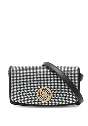 Stella McCartney S-Wave crystal-embellished crossbody bag - Black