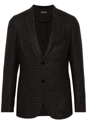 Zegna houndstooth-pattern blazer - Blue