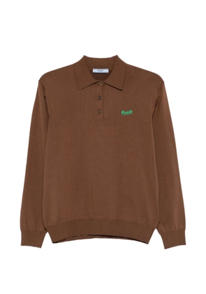 Prada knitted polo shirt - Brown