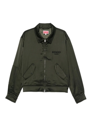 Kenzo logo-embroidered flap-pocket jacket - Green