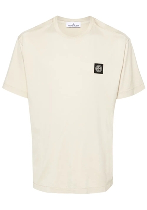 Stone Island Compass-patch cotton T-shirt - Neutrals