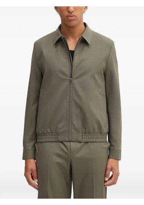 HUGO Helly zip-up collared jacket - Green