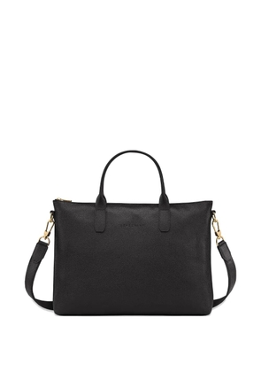 Longchamp Le Foulonna leather briefcase - Black